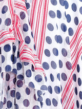 Polka Dot Bell Sleeve Gown Dress arcadeshops.com