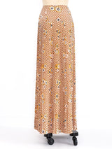Ungaro Floral Polka Dot Maxi Skirt Bottom arcadeshops.com
