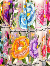 Floral Embroidered Mexican Maxi Skirt Bottom arcadeshops.com