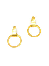 Matte Goldtone Hoop Earrings arcadeshops.com