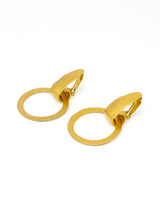 Matte Goldtone Hoop Earrings arcadeshops.com