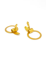 Matte Goldtone Hoop Earrings arcadeshops.com