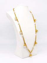 Givenchy Faux Pearl Acorn Charm Necklace arcadeshops.com