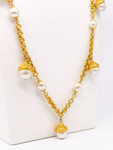 Givenchy Faux Pearl Acorn Charm Necklace arcadeshops.com