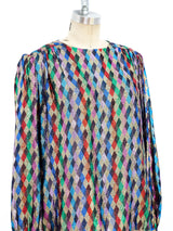 Metallic Rainbow Blouse Top arcadeshops.com