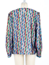 Metallic Rainbow Blouse Top arcadeshops.com