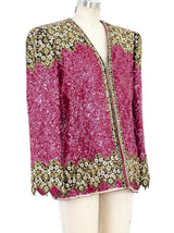 Mary McFadden Sequin Embellished Jacket Jacket arcadeshops.com