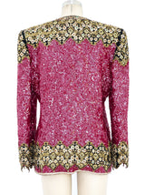 Mary McFadden Sequin Embellished Jacket Jacket arcadeshops.com