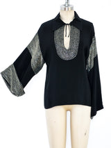 Chloe Bead Embellished Blouse Top arcadeshops.com
