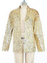 Sequin Embellished Silk Jacket Jacket arcadeshops.com