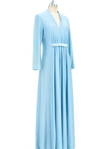 Sky Blue Jersey Gown Dress arcadeshops.com
