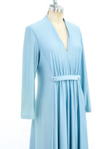 Sky Blue Jersey Gown Dress arcadeshops.com