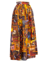 Gaugin Artwork Printed Maxi Skirt Bottom arcadeshops.com