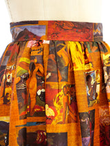 Gaugin Artwork Printed Maxi Skirt Bottom arcadeshops.com