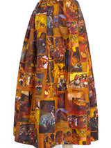 Gaugin Artwork Printed Maxi Skirt Bottom arcadeshops.com