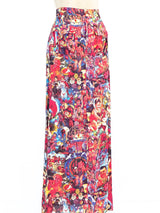 Jean Paul Gaultier Printed Maxi Skirt Bottom arcadeshops.com