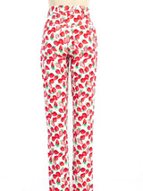 Escada Strawberry Printed Jeans Bottom arcadeshops.com