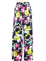 Psychedelic Printed Silk Pants Bottom arcadeshops.com