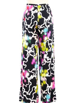 Psychedelic Printed Silk Pants Bottom arcadeshops.com