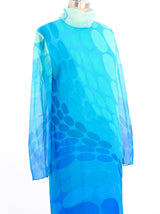 Hanae Mori Op-Art Printed Gown Dress arcadeshops.com