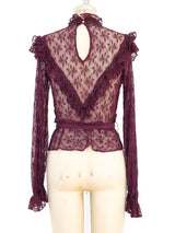 Victorian Inspired Embellished Lace Top Top arcadeshops.com