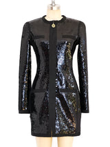Chanel Black Sequin Scuba Dress Dress arcadeshops.com
