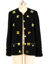 Adolfo Letter Pin Embellished Jacket Jacket arcadeshops.com