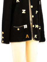 Adolfo Letter Pin Embellished Jacket Jacket arcadeshops.com