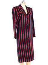 Yves Saint Laurent Striped Coat Dress Dress arcadeshops.com