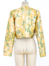Yves Saint Laurent Metallic Floral Cropped Jacket Jacket arcadeshops.com