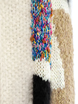 Mixed Knit Sleeveless Maxi Cardigan Jacket arcadeshops.com