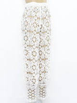 White Hand Crochet Balloon Pants Bottom arcadeshops.com