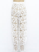 White Hand Crochet Balloon Pants Bottom arcadeshops.com