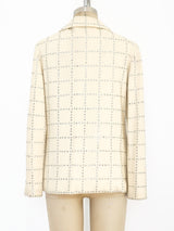 Rhinestone Embellished Ivory Jacket Jacket arcadeshops.com
