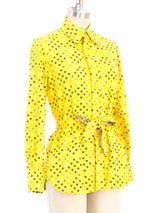 Geoffrey Beene Daisy Printed Shirt Top arcadeshops.com
