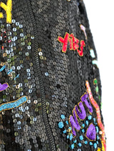 Sequin Embellished Novelty Bomber Jacket Jacket arcadeshops.com