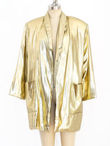 Metallic Gold Lame Jacket Jacket arcadeshops.com