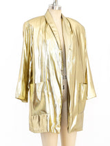 Metallic Gold Lame Jacket Jacket arcadeshops.com