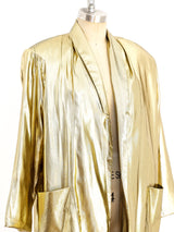 Metallic Gold Lame Jacket Jacket arcadeshops.com
