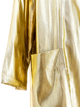 Metallic Gold Lame Jacket Jacket arcadeshops.com