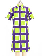 1971 Marimekko Geometric Printed Shirt Dress Dress arcadeshops.com