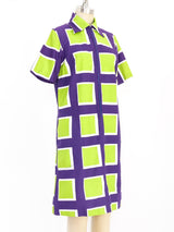 1971 Marimekko Geometric Printed Shirt Dress Dress arcadeshops.com