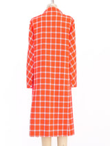 Pauline Trigere Neon Check Coat Jacket arcadeshops.com