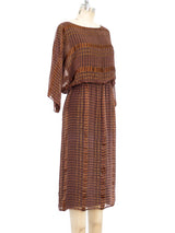 Chocolate Silk Chiffon Printed Dress Dress arcadeshops.com