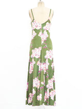 Cherry Blossom Printed Jersey Maxi Dress Dress arcadeshops.com
