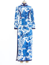 Japanese Garden Motif Velvet Dress Dress arcadeshops.com