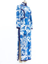Japanese Garden Motif Velvet Dress Dress arcadeshops.com