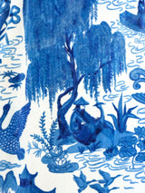 Japanese Garden Motif Velvet Dress Dress arcadeshops.com