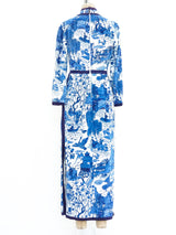 Japanese Garden Motif Velvet Dress Dress arcadeshops.com