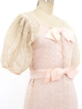 1930's Blush Lined Eyelet Dress Dress arcadeshops.com